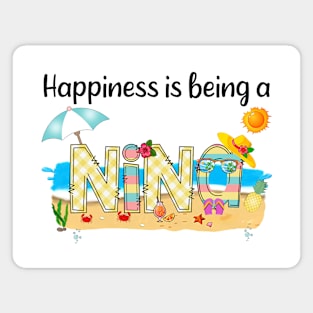Happiness Is Being A Nina Summer Beach Happy Mother's Magnet
